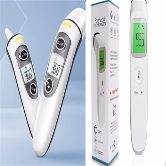 Termômetro infravermelho médico digital para testa e ouvido para bebê